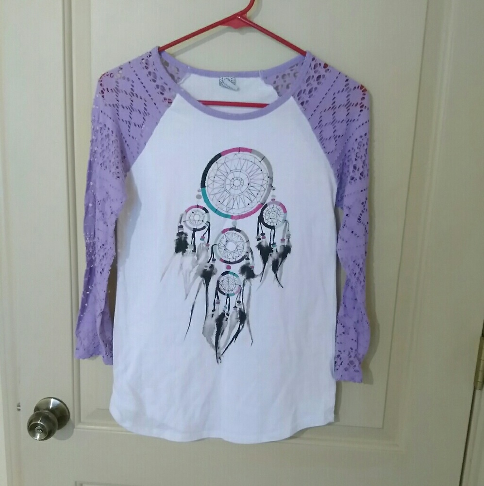 Dream Catcher Baseball Tee Shirt (Lace, Bono)